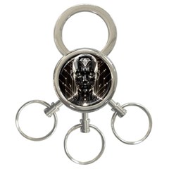 Robotics Robot Technology Future 3-ring Key Chain by Maspions