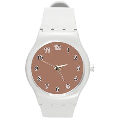 Mocha Mousse Hex Code #a47864 Round Plastic Sport Watch (m) by dressshop