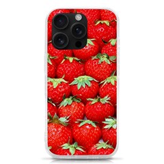 Strawberry Texture, Macro, Ripe Strawberry Iphone 16 Pro Tpu Uv Print Case by kyorashop23