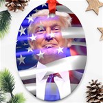 Donald Trump Flag Ornament (Oval) Front