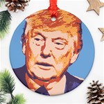 Orange Donald Trump Round Ornament (Two Sides) Front