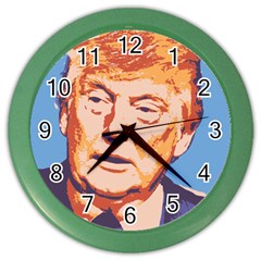 Orange Donald Trump Color Wall Clock by vintagetrump