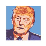 Orange Donald Trump Square Satin Scarf (30  x 30 ) Front