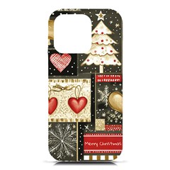 Christmas Reindeer Iphone 16 Pro Black Uv Print Pc Hardshell Case by Posterlux