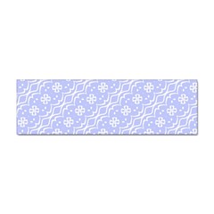 Light Purple And White Floral Pattern Sticker (bumper) by SpinnyChairDesigns