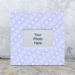 Light Purple And White Floral Pattern White Box Photo Frame 4  X 6  by SpinnyChairDesigns