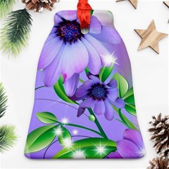 Purple Flower Nature Bell Ornament (two Sides) by Posterlux