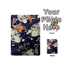 Japanese Wave Koi Illustration Pattern Playing Cards 54 Designs (mini) by Ndabl3x