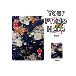 Japanese Wave Koi Illustration Pattern Playing Cards 54 Designs (Mini) Front - Heart2