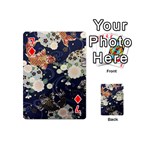 Japanese Wave Koi Illustration Pattern Playing Cards 54 Designs (Mini) Front - Diamond7