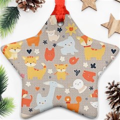 Pet Animal 02 Star Ornament (two Sides) by myclothy