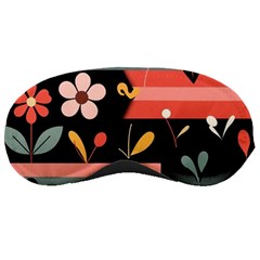  Minimalist Pattern With Simple Lines,flower And Shapes, Creating A Clean And Modern Sleep Mask by myclothy