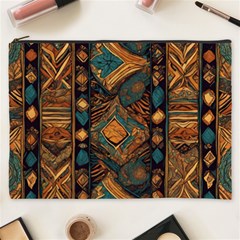 Tribal Chic Cosmetic Bag (xxxl) by pollyparadiseartshop