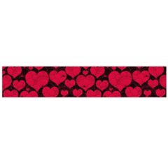 Valentines Day Hearts Pattern Love Red Large Premium Plush Fleece Scarf  by Maspions