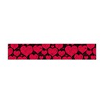 Valentines Day Hearts Pattern Love Red Premium Plush Fleece Scarf (Mini) Back