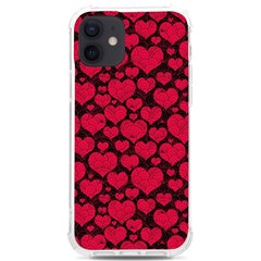 Valentines Day Hearts Pattern Love Red Iphone 12/12 Pro Tpu Uv Print Case by Maspions