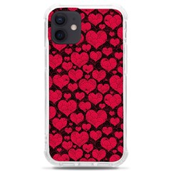 Valentines Day Hearts Pattern Love Red Iphone 12 Mini Tpu Uv Print Case	 by Maspions