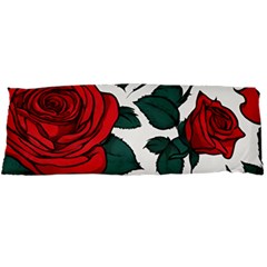 Roses 21 x60  Body Pillow Case Dakimakura (two Sides) by pollyparadiseartshop