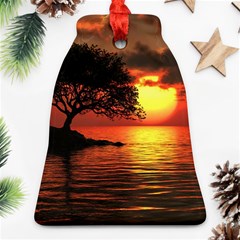 Sunset Nature Sea Dusk Landscape Ornament (bell) by Salmanaz77