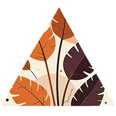 Leaves Boho Monster Nature Wooden Puzzle Triangle by Salmanaz77