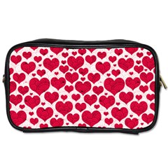 Hearts Valentine Pattern Seamless Toiletries Bag (two Sides) by Bedest