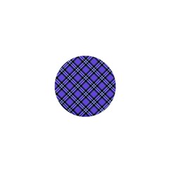 Blue Tartan Plaid 1 Diagonal 1  Mini Buttons by dressshop