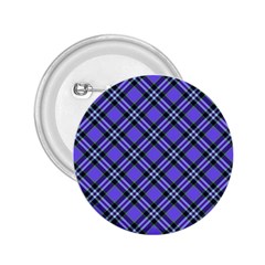 Blue Tartan Plaid 1 Diagonal 2 25  Buttons by dressshop