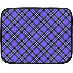 Blue Tartan Plaid 1 Diagonal Fleece Blanket (mini) by dressshop