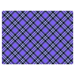 Blue Tartan Plaid 1 Diagonal Two Sides Premium Plush Fleece Blanket (baby Size) by dressshop