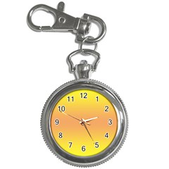 Electric Yellow To Coral Pink Bilinear Gradient Key Chain Watches by GradientsOmbre