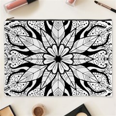 Seamless Tiling Pattern Hand Drawn Black White Cosmetic Bag (xxxl) by Grandong