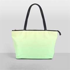 Cream Yellow To Mint Green Linear Gradient Classic Shoulder Handbag by GradientsOmbre