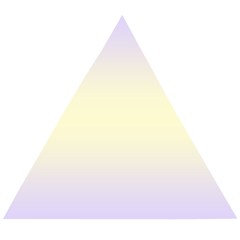 Pale Violet To Cream Yellow Bilinear Gradient Wooden Puzzle Triangle by GradientsOmbre