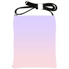 Pale Violet To Pale Pink Linear Gradient Shoulder Sling Bag by GradientsOmbre