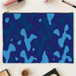 Blue Camouflage Pattern Cosmetic Bag (XXXL) Front