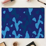 Blue Camouflage Pattern Cosmetic Bag (XXXL) Back