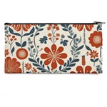 Retro Scandinavian Nordic Flowers Pattern 3 Pencil Cases Back