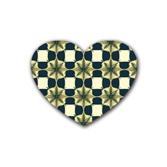 Royal Fractal Pattern Rubber Heart Coaster (4 Pack) by violetheavensky