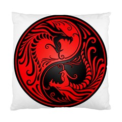 Red Yin Yang Dragons Standard Cushion Case (one Side) by JeffBartels