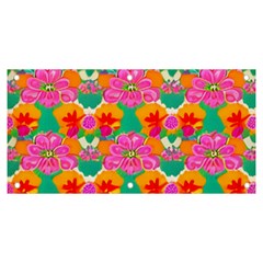 Retro 40s 50s Mexico Flowers Pattern Banner And Sign 6  X 3  by violetheavensky