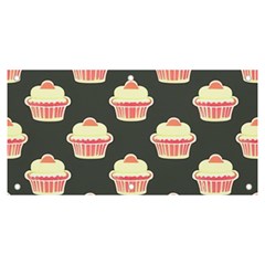 Retro 40s 50s Cupcake Pattern 4 Banner And Sign 6  X 3  by violetheavensky